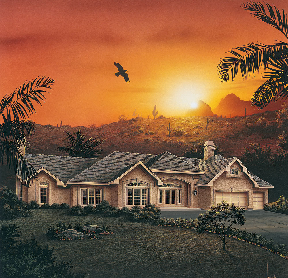 Front View of this 3-Bedroom, 2523 Sq Ft Plan - 138-1038