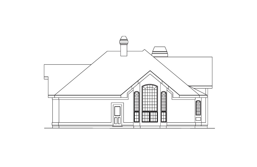 Home Plan Right Elevation of this 3-Bedroom,2523 Sq Ft Plan -138-1038