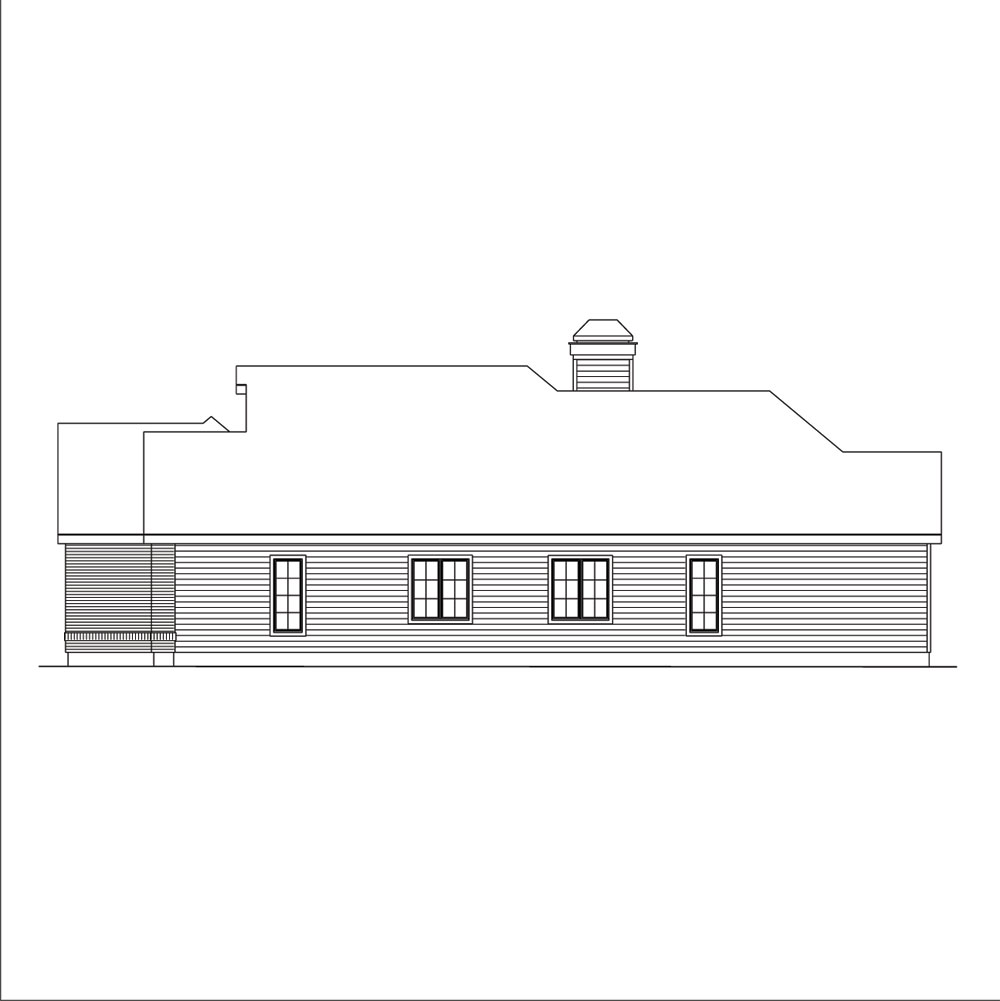 Home Plan Right Elevation of this 3-Bedroom,2452 Sq Ft Plan -138-1039
