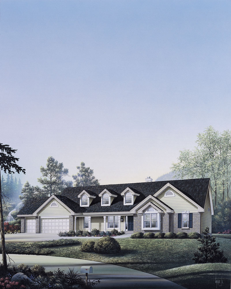 Front View of this 3-Bedroom, 1845 Sq Ft Plan - 138-1041