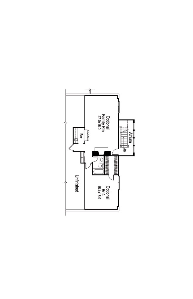 Floor Plan Basement of Ranch Plan #138-1041