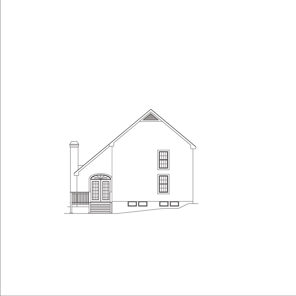 Home Plan Rear Elevation of this 4-Bedroom,1985 Sq Ft Plan -138-1045
