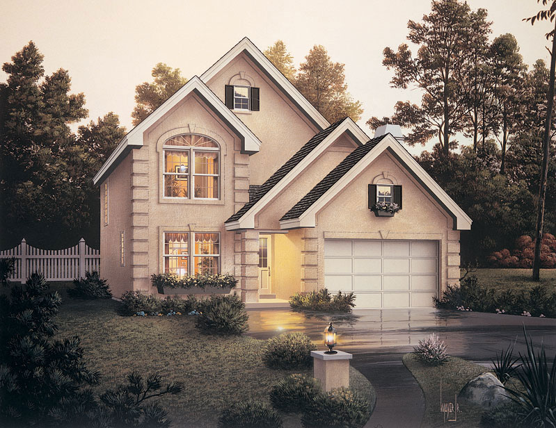 Front elevation of Traditional home (ThePlanCollection: House Plan #138-1045)