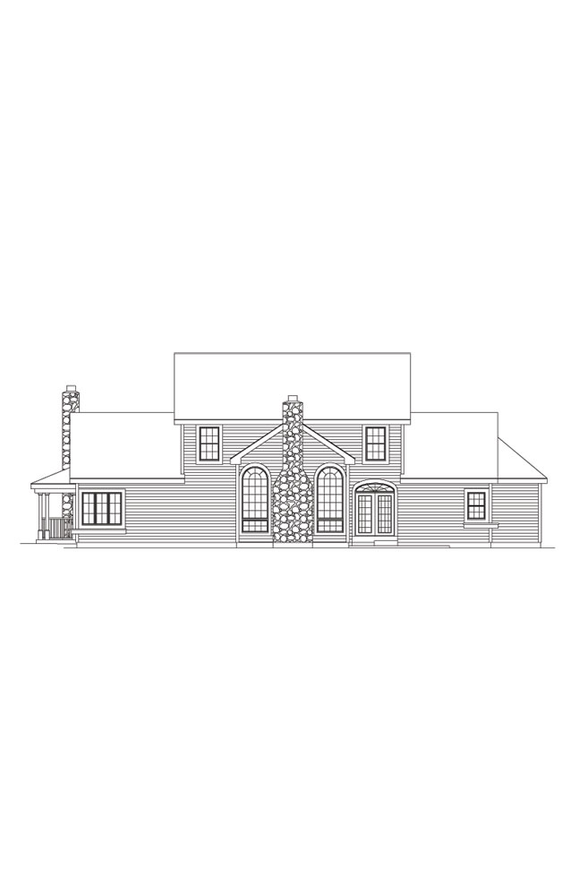 Home Plan Rear Elevation of this 5-Bedroom,2828 Sq Ft Plan -138-1046