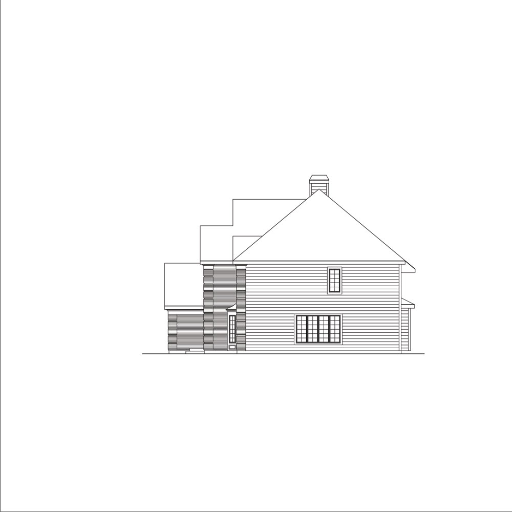 Home Plan Right Elevation of this 5-Bedroom,3580 Sq Ft Plan -138-1047