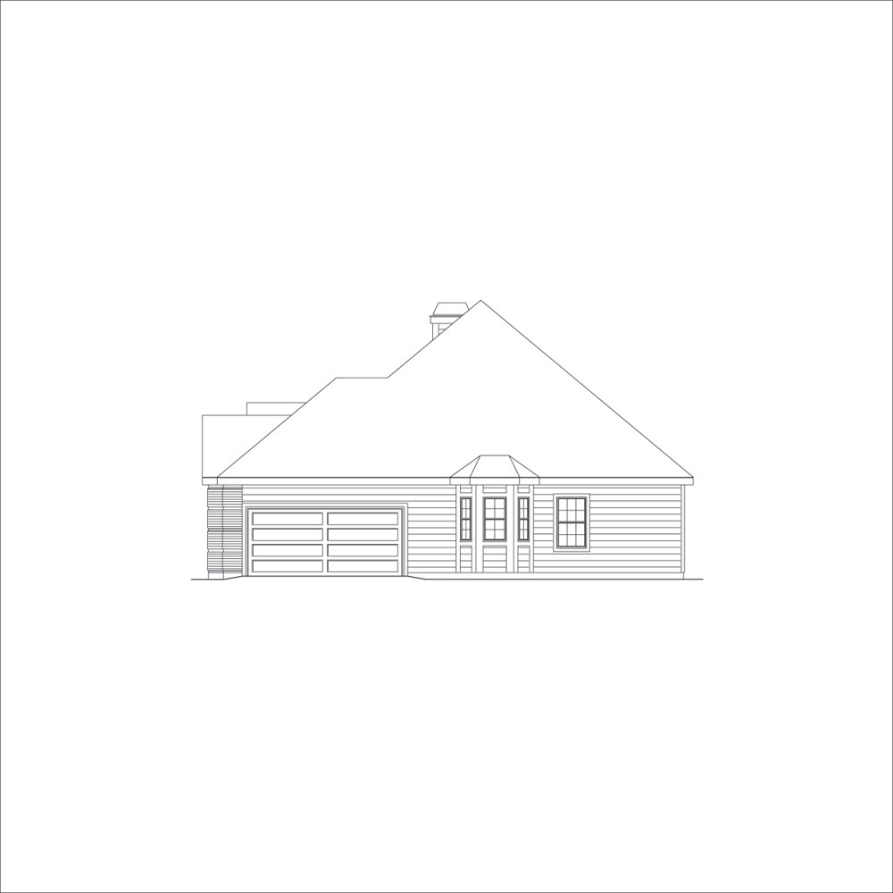 Home Plan Right Elevation of this 4-Bedroom,1882 Sq Ft Plan -138-1048