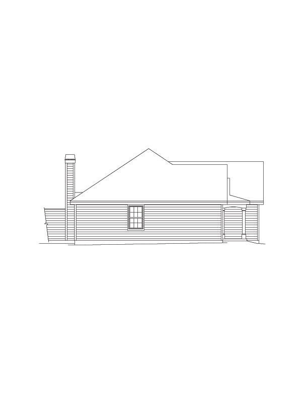 Home Plan Left Elevation of this 6-Bedroom,2318 Sq Ft Plan -138-1051