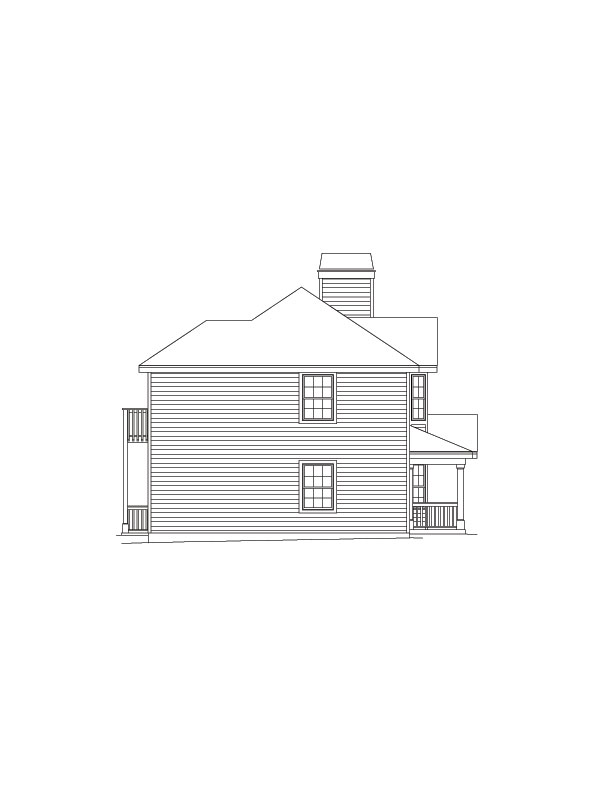 Home Plan Left Elevation of this 4-Bedroom,2840 Sq Ft Plan -138-1052