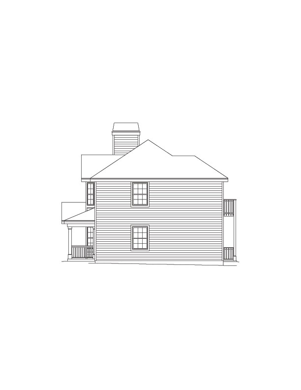 Home Plan Right Elevation of this 4-Bedroom,2840 Sq Ft Plan -138-1052