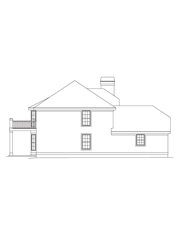 Home Plan Left Elevation of this 12-Bedroom,4240 Sq Ft Plan -138-1053