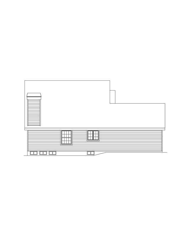 Home Plan Left Elevation of this 6-Bedroom,2986 Sq Ft Plan -138-1055