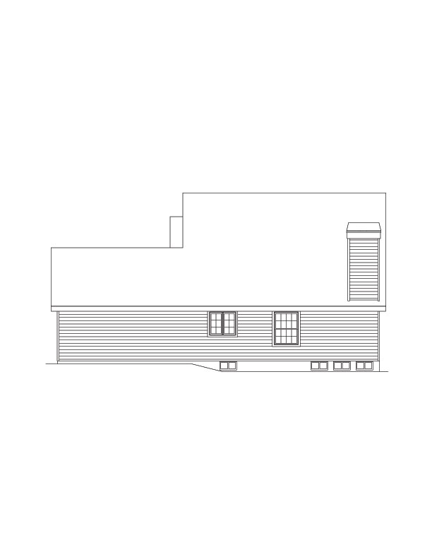 Home Plan Right Elevation of this 6-Bedroom,2986 Sq Ft Plan -138-1055