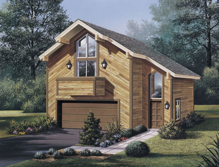 Front elevation of Small House Plans home (ThePlanCollection: House Plan #138-1058)