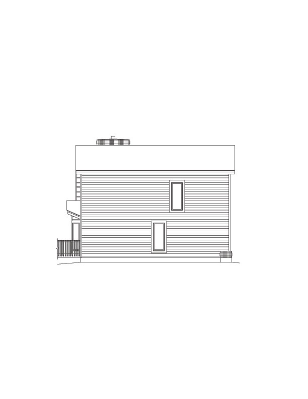 Home Plan Left Elevation of this 2-Bedroom,1711 Sq Ft Plan -138-1059