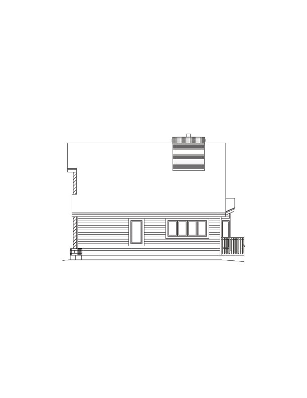 Home Plan Right Elevation of this 2-Bedroom,1711 Sq Ft Plan -138-1059