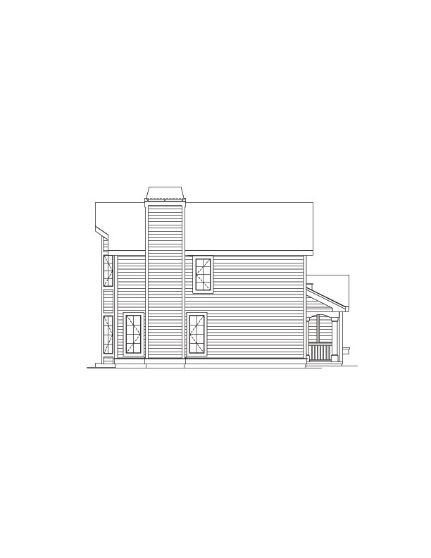 Home Plan Left Elevation of this 2-Bedroom,1294 Sq Ft Plan -138-1063
