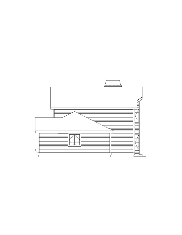 Home Plan Right Elevation of this 2-Bedroom,1294 Sq Ft Plan -138-1063