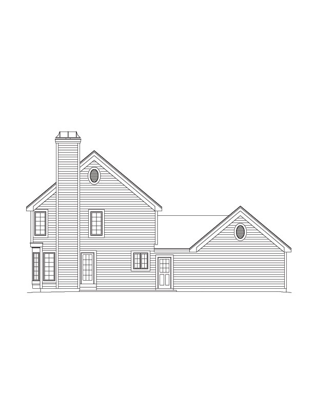 Home Plan Rear Elevation of this 5-Bedroom,2012 Sq Ft Plan -138-1065