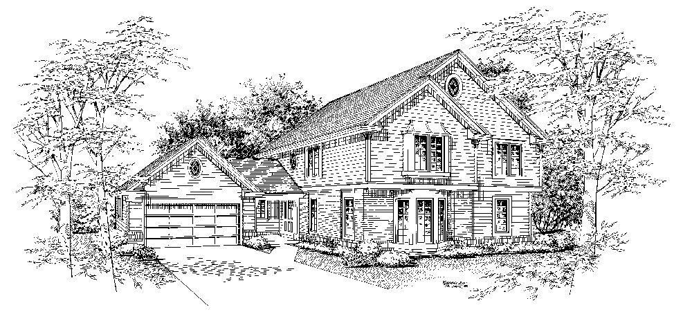 Front View of this 5-Bedroom, 2012 Sq Ft Plan - 138-1065