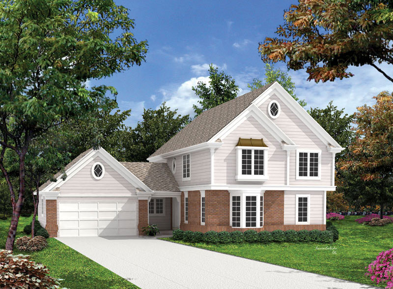 Front elevation of Traditional home (ThePlanCollection: House Plan #138-1065)