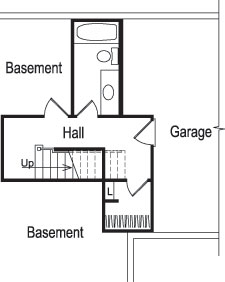 Floor Plan Basement of Ranch Plan #138-1068