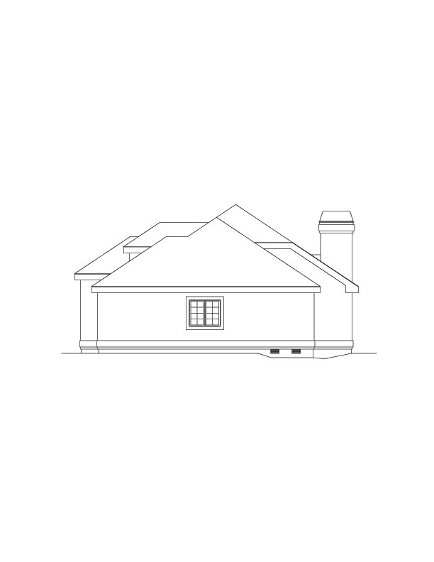 Home Plan Right Elevation of this 3-Bedroom,1712 Sq Ft Plan -138-1076