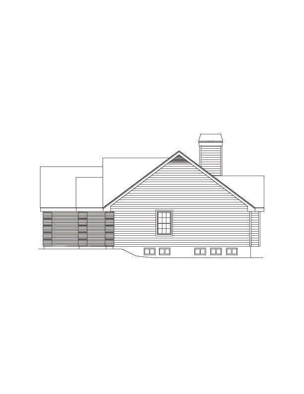 Home Plan Right Elevation of this 4-Bedroom,1791 Sq Ft Plan -138-1079