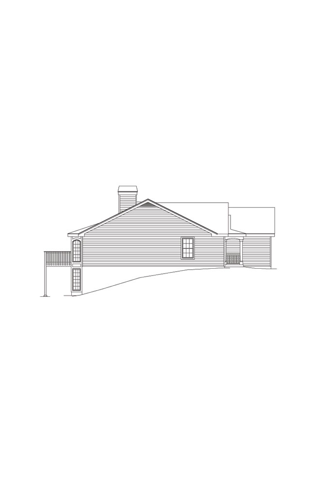 Home Plan Left Elevation of this 3-Bedroom,2432 Sq Ft Plan -138-1083