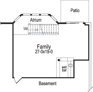 Floor Plan Basement of Ranch Plan #138-1083
