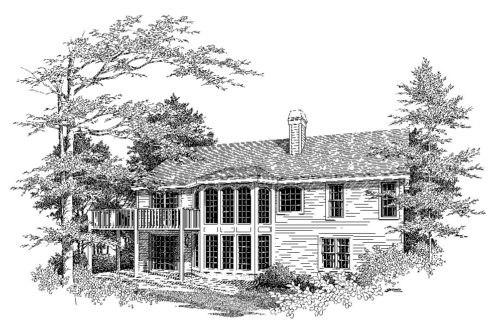 Rear View of this 3-Bedroom, 2432 Sq Ft Plan - 138-1083