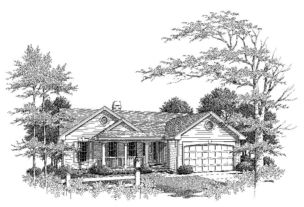 Front View of this 3-Bedroom, 2432 Sq Ft Plan - 138-1083