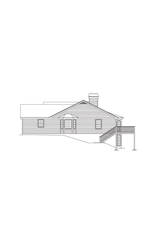 Home Plan Right Elevation of this 3-Bedroom,2432 Sq Ft Plan -138-1083