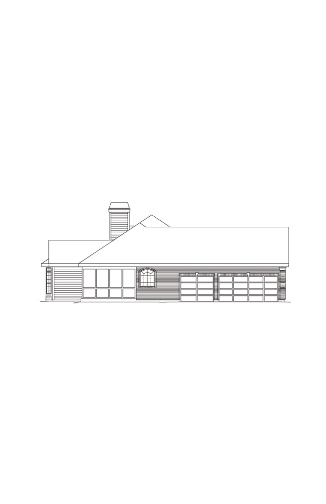 Home Plan Left Elevation of this 3-Bedroom,2808 Sq Ft Plan -138-1087