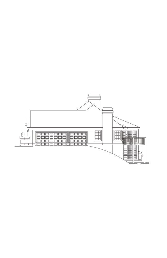 Home Plan Right Elevation of this 4-Bedroom,4863 Sq Ft Plan -138-1088