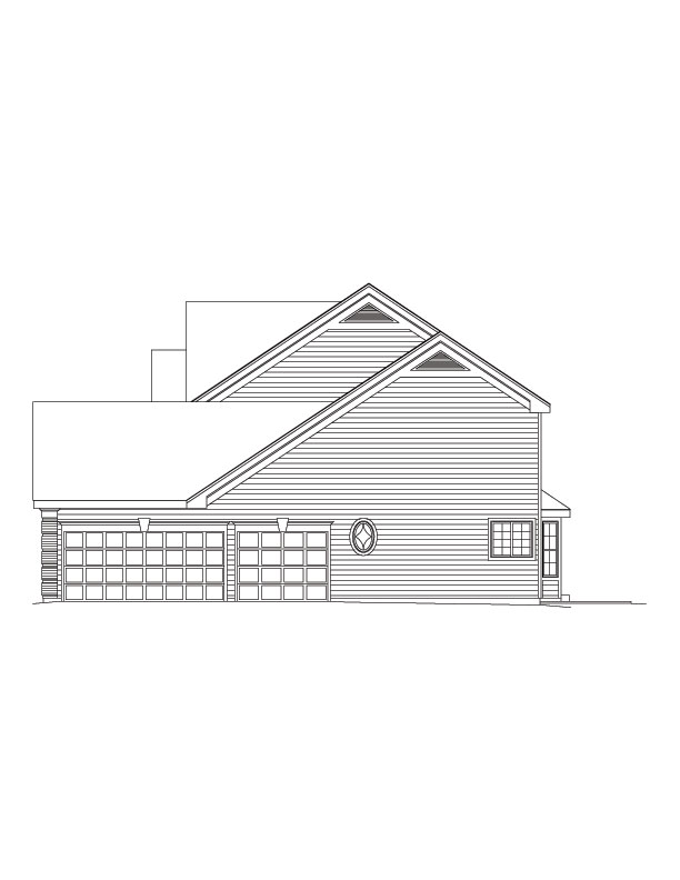 Home Plan Right Elevation of this 4-Bedroom,3169 Sq Ft Plan -138-1089
