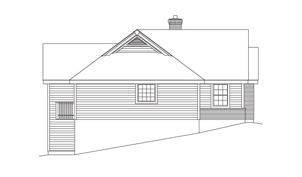 Home Plan Left Elevation of this 3-Bedroom,2194 Sq Ft Plan -138-1091