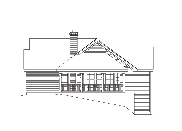 Home Plan Right Elevation of this 3-Bedroom,2194 Sq Ft Plan -138-1091