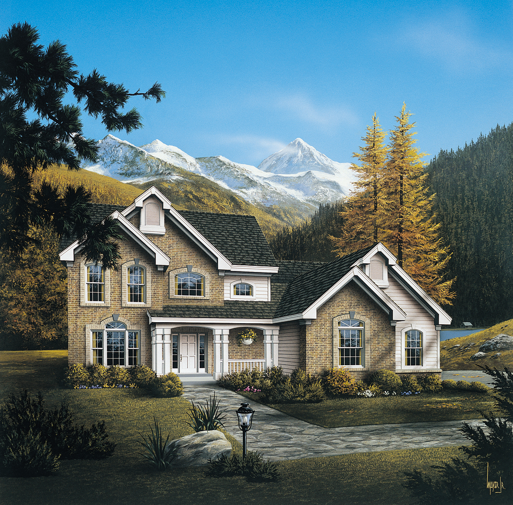 Front View of this 4-Bedroom, 3138 Sq Ft Plan - 138-1094