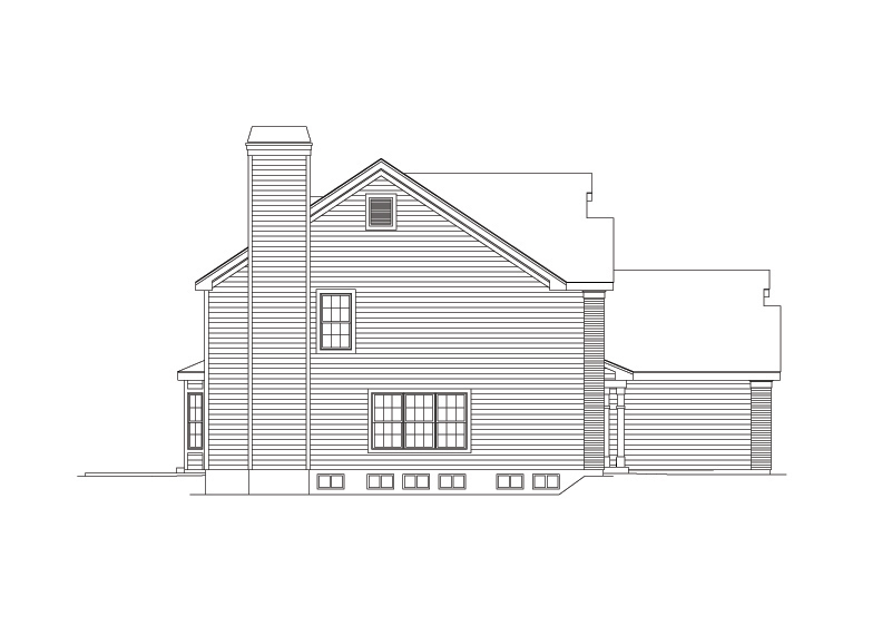 Home Plan Left Elevation of this 4-Bedroom,3138 Sq Ft Plan -138-1094