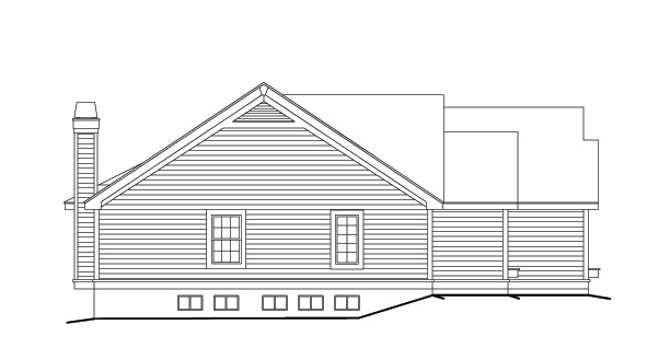 Home Plan Left Elevation of this 4-Bedroom,1761 Sq Ft Plan -138-1098