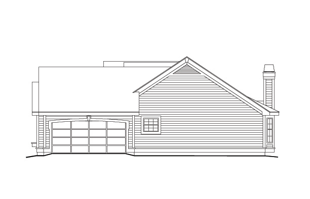 Home Plan Right Elevation of this 4-Bedroom,1761 Sq Ft Plan -138-1098