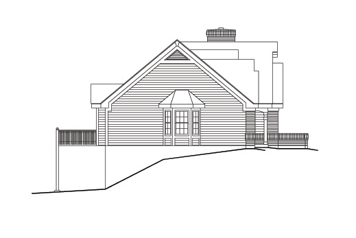 Home Plan Left Elevation of this 3-Bedroom,2913 Sq Ft Plan -138-1099