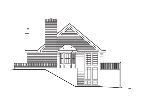 Home Plan Right Elevation of this 3-Bedroom,2913 Sq Ft Plan -138-1099