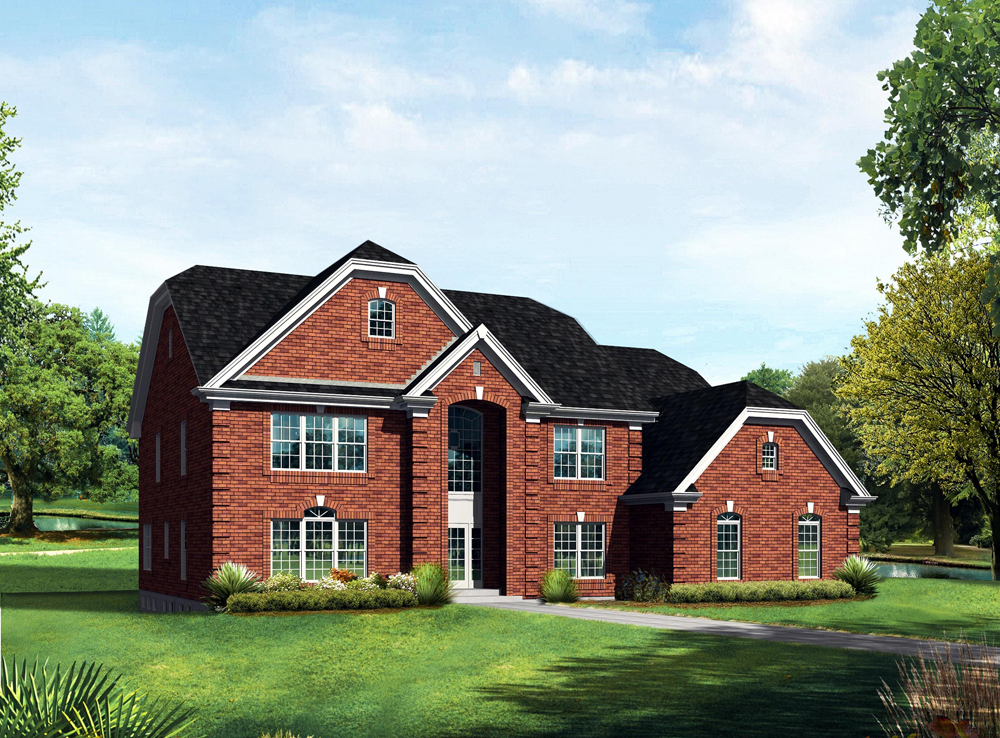 Farmhouse home (ThePlanCollection: Plan #138-1104)