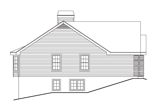 Home Plan Left Elevation of this 4-Bedroom,1978 Sq Ft Plan -138-1106