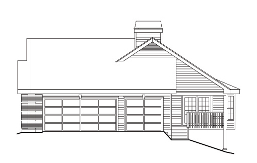 Home Plan Right Elevation of this 4-Bedroom,1978 Sq Ft Plan -138-1106