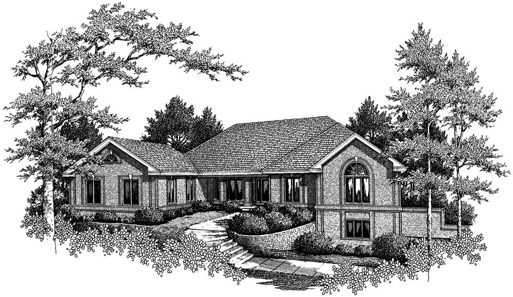 Front View of this 4-Bedroom, 2900 Sq Ft Plan - 138-1109