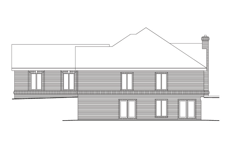 Home Plan Right Elevation of this 4-Bedroom,2900 Sq Ft Plan -138-1109