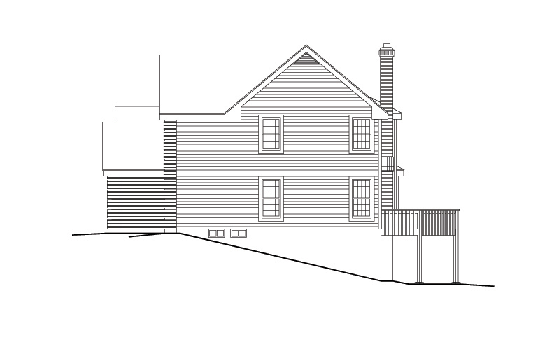 Home Plan Right Elevation of this 4-Bedroom,3034 Sq Ft Plan -138-1111