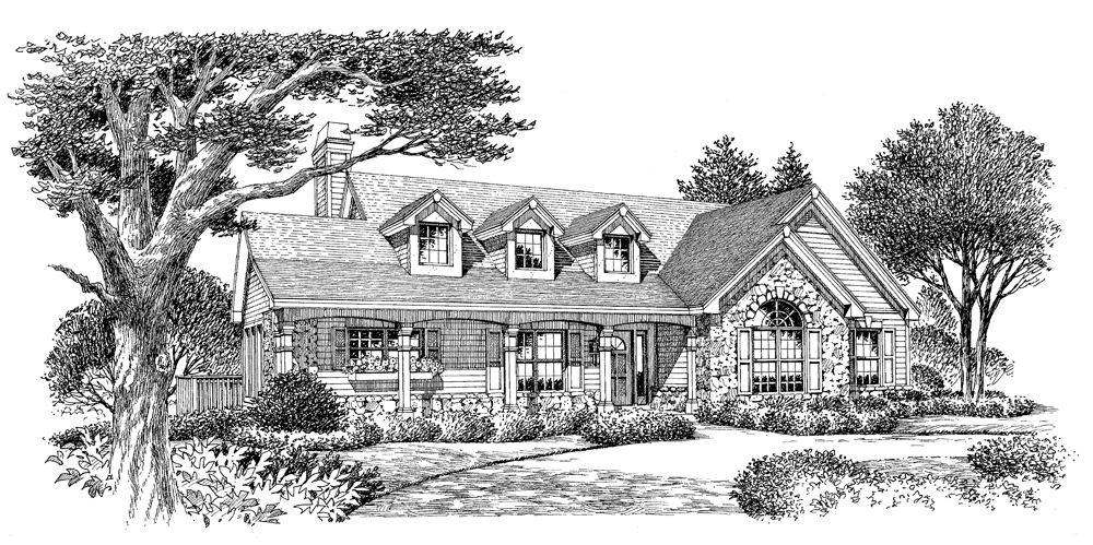Front View of this 3-Bedroom, 1787 Sq Ft Plan - 138-1114